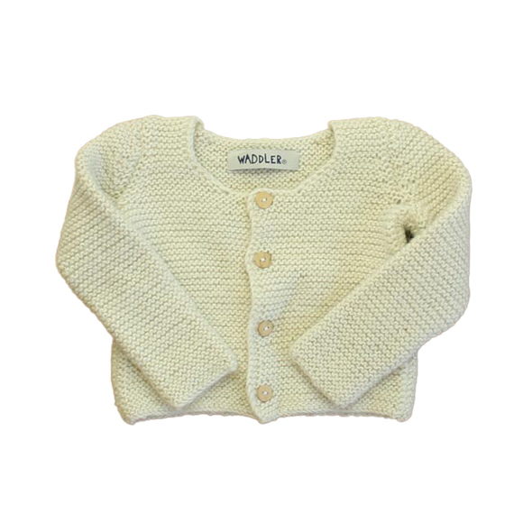 Waddler Unisex Ivory Alpaca Blend Cardigan size: 3-6 Months - Picture 1 of 1